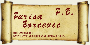 Puriša Borčević vizit kartica